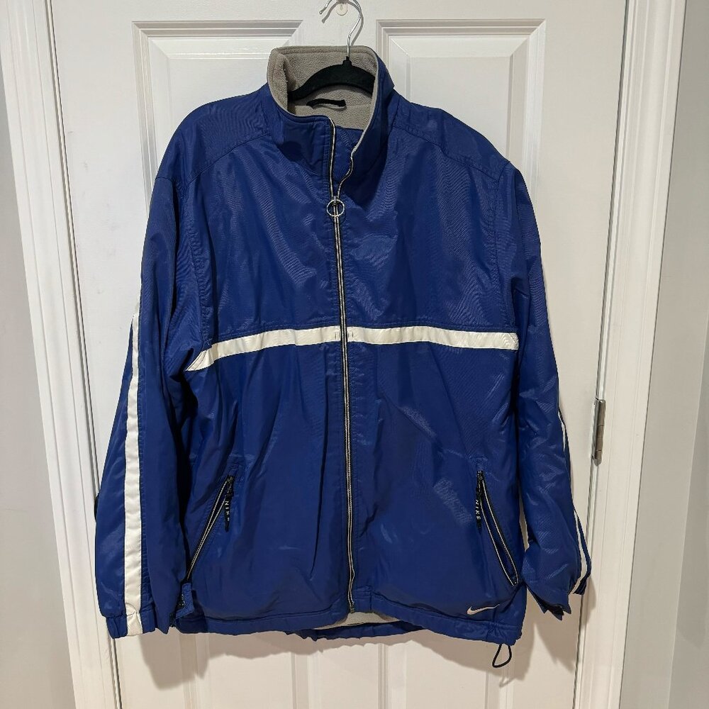 Vintage Blue Nike Men's Jacket - Size Medium